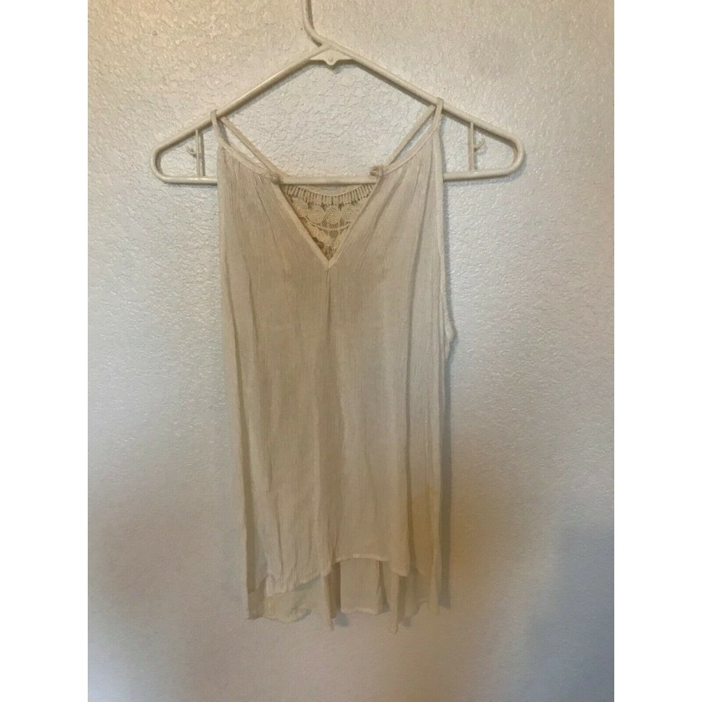 LA Hearts Cream Halter Blouse Women's Size Small - Picture 5 of 5